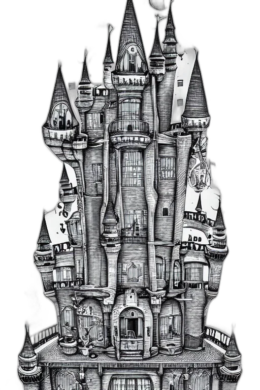 building, crown, concept art, fantasy art transparent PNG cut-out
