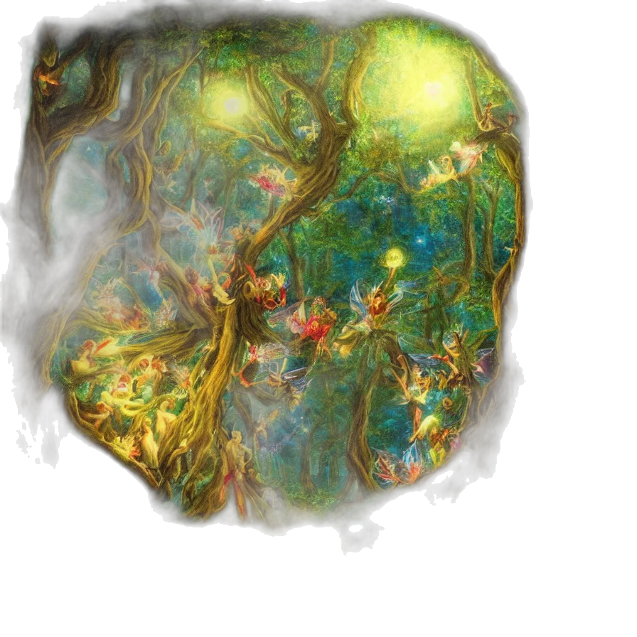 tree, mask, crown, dragon, fantasy art, concept art, watercolor, photorealistic transparent PNG cut-out