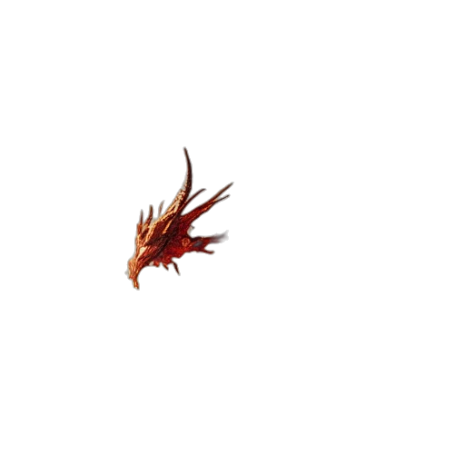 hair, creature, animal, dragon, pixel art, 3d render, concept art, photorealistic transparent PNG cut-out