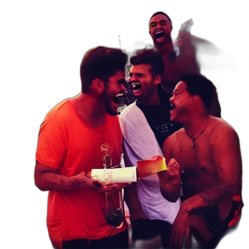 fire, forest, bill, bong, group, friends, enjoying, themselves transparent PNG cut-out