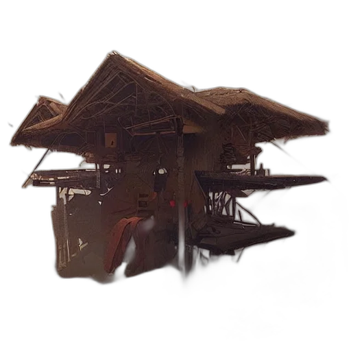 umbrella, building, staff, furniture, 3d render, concept art, photorealistic, fantasy art transparent PNG cut-out