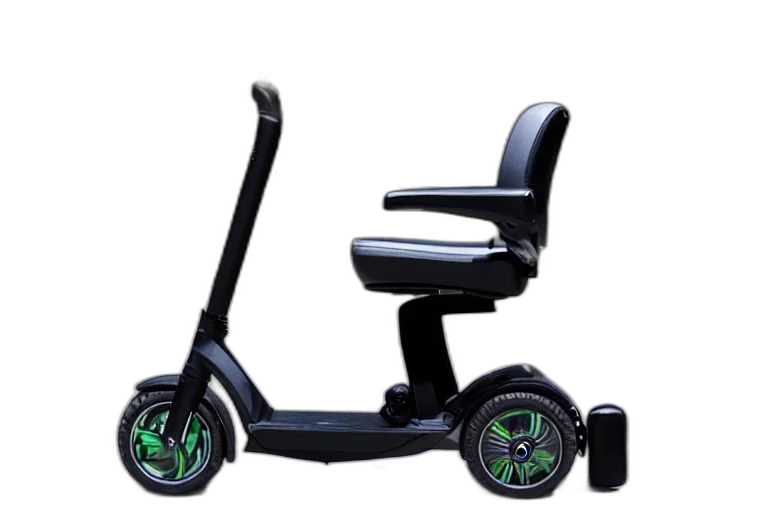 furniture, 3d render, photorealistic, cyberpunk, concept art, mobility, scooter, designed transparent PNG cut-out