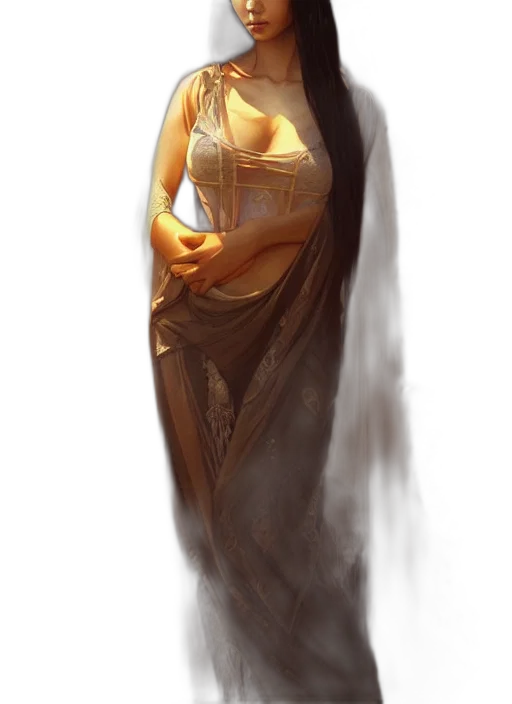 dress, mask, staff, face, concept art, fantasy art, photorealistic, comic book art transparent PNG cut-out