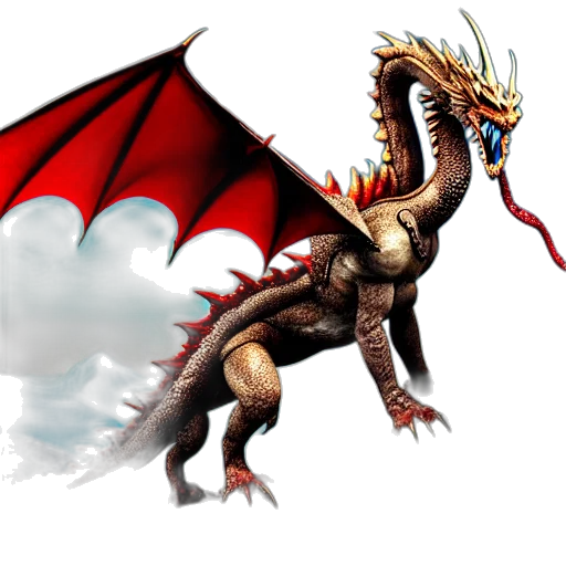 dragon, creature, fantasy art, concept art transparent PNG cut-out
