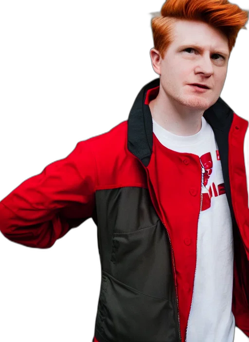 jacket, staff, face, hair transparent PNG cut-out