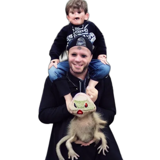 creature, animal, dragon, mask, luke, carrying, gremlin, his transparent PNG cut-out