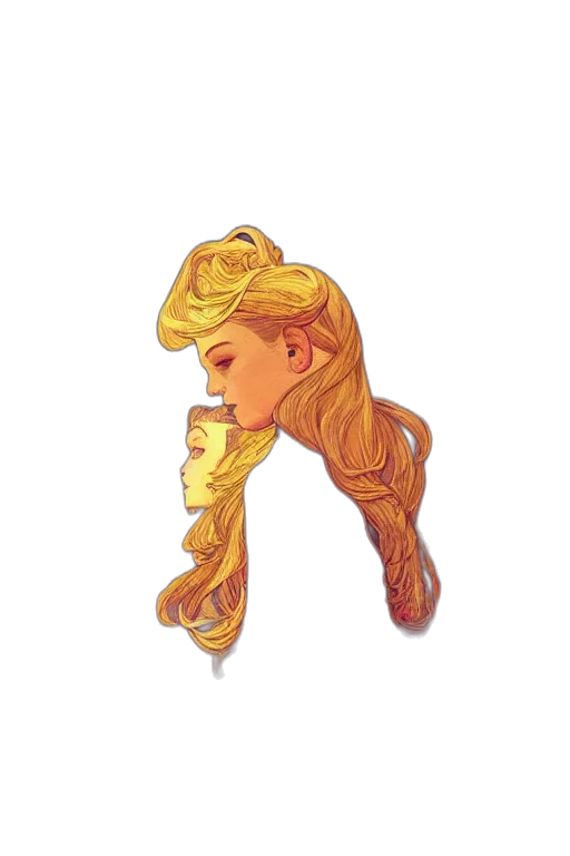 crown, hair, jewelry, staff transparent PNG cut-out