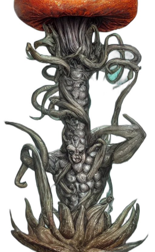 creature, staff, tree, mask transparent PNG cut-out