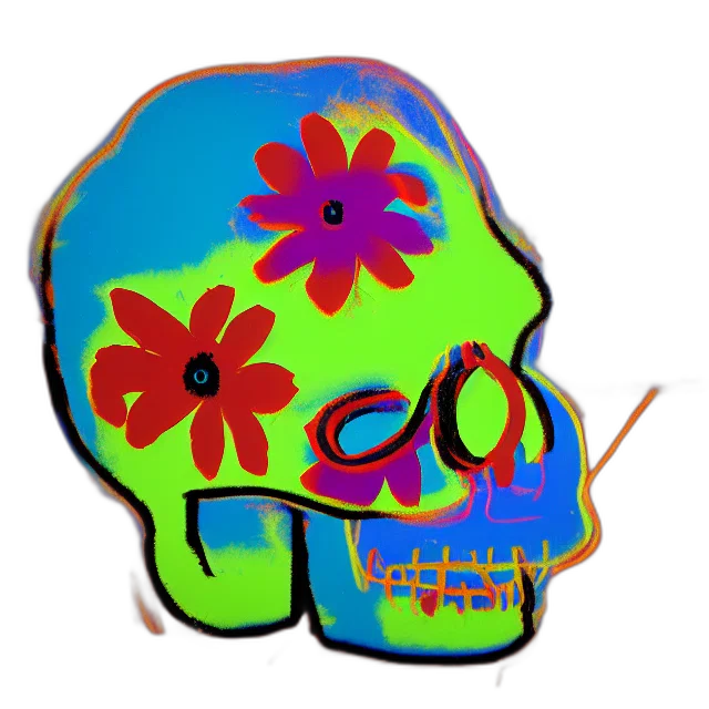 mask, flower, face, jacket, concept art, photorealistic, watercolor, pixel art transparent PNG cut-out