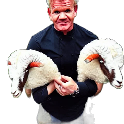 animal, gordon, ramsay, ram, sheep transparent PNG cut-out