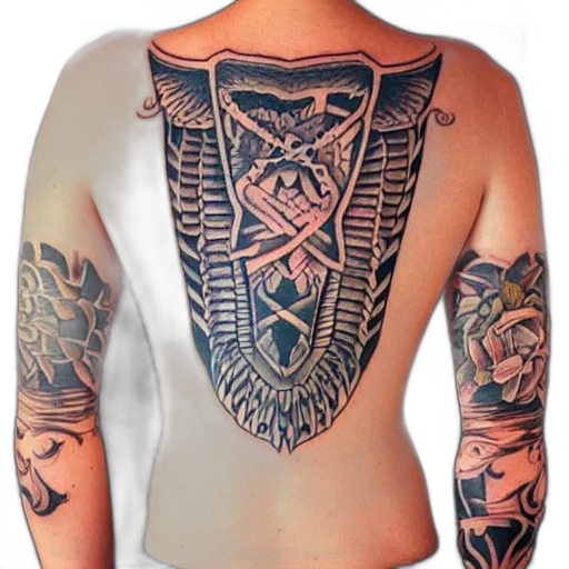 jacket, photorealistic, tattoo, lithuania transparent PNG cut-out