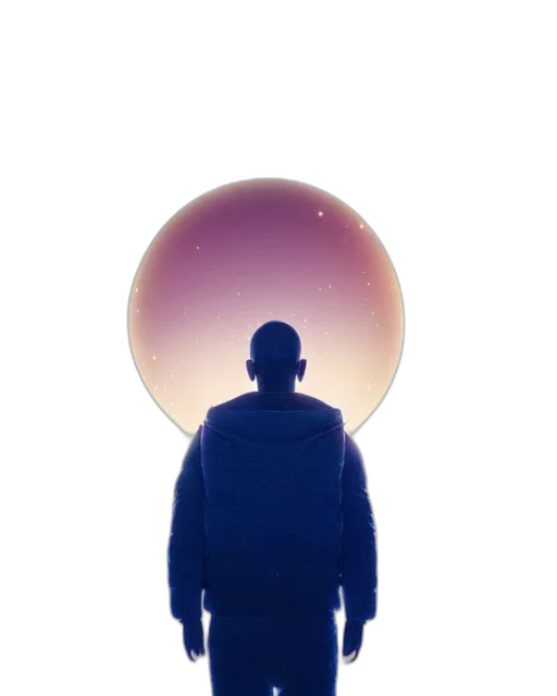 jacket, staff, robot, face transparent PNG cut-out