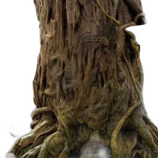 tree, hair, staff, creature transparent PNG cut-out