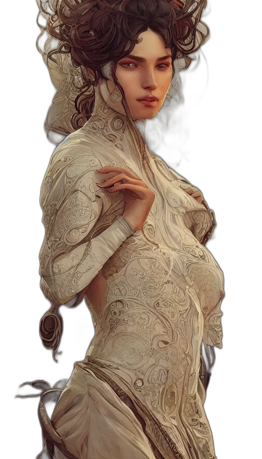 dress, jacket, face, jewelry transparent PNG cut-out