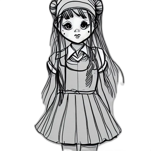 dress, staff, creature, anime transparent PNG cut-out