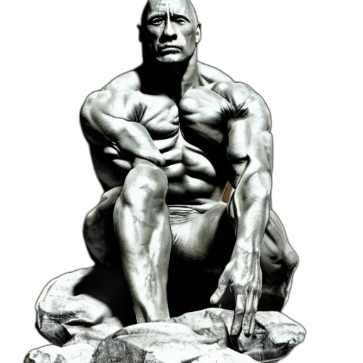 animal, creature, photorealistic, concept art, pencil sketch, 3d render, dwayne, johnson transparent PNG cut-out