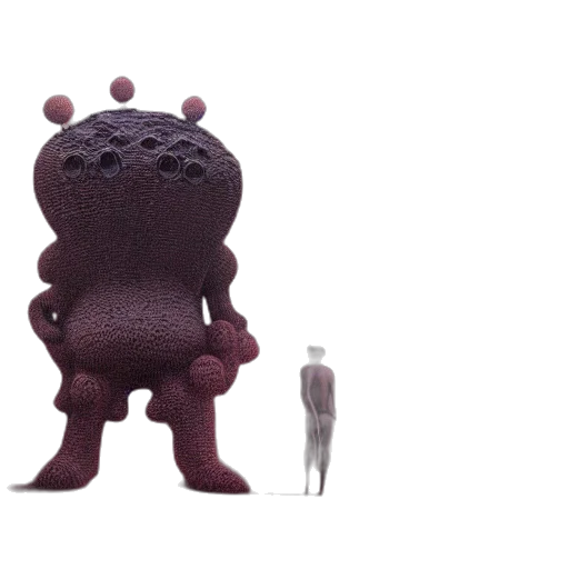 creature, robot, animal, staff, 3d render, concept art, pixel art, fantasy art transparent PNG cut-out