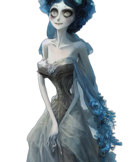 dress, mask, crown, staff, concept art, fantasy art, watercolor, comic book art transparent PNG cut-out
