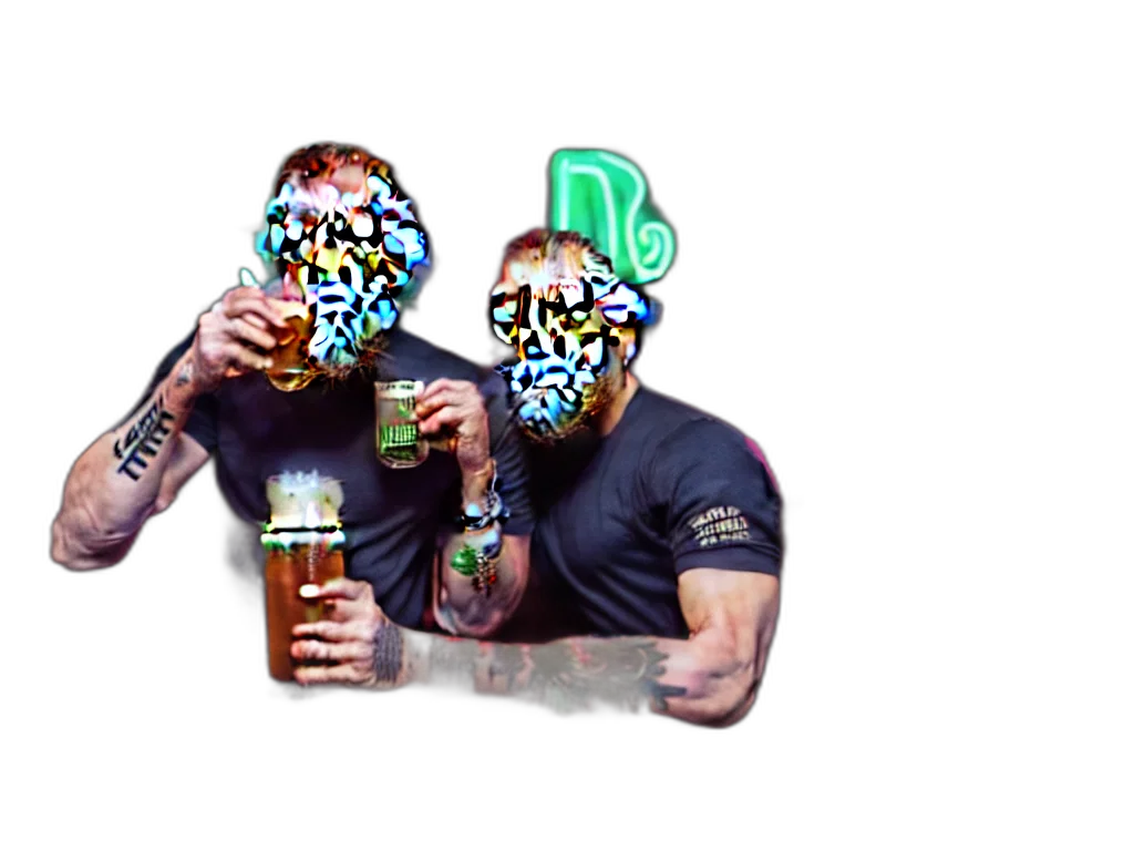 mask, bottle, vaporwave, 3d render transparent PNG cut-out