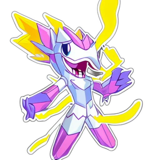 robot, creature, concept art, vaporwave transparent PNG cut-out