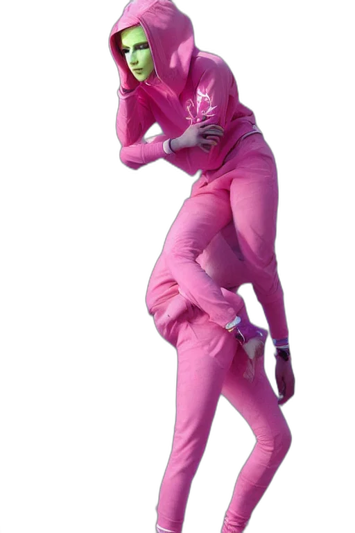 creature, staff, mask, dress transparent PNG cut-out
