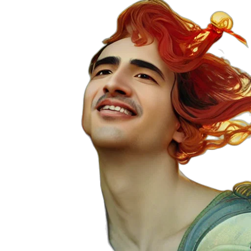 face, crown, hair, creature transparent PNG cut-out