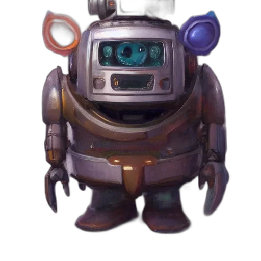 robot, staff, creature, face transparent PNG cut-out