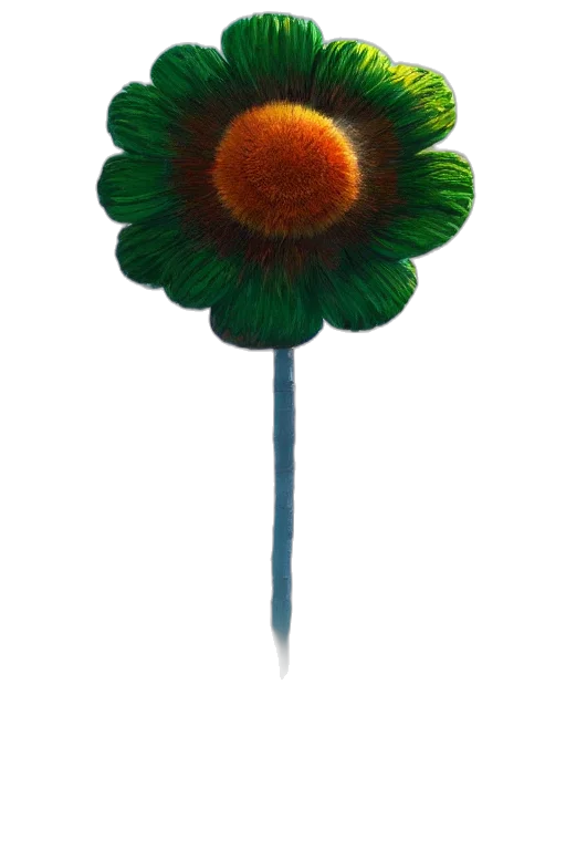 flower, staff, umbrella, crown, 3d render, concept art, photorealistic, fantasy art transparent PNG cut-out
