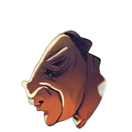 mask, face, crown, creature, concept art, comic book art, 3d render, cartoon transparent PNG cut-out
