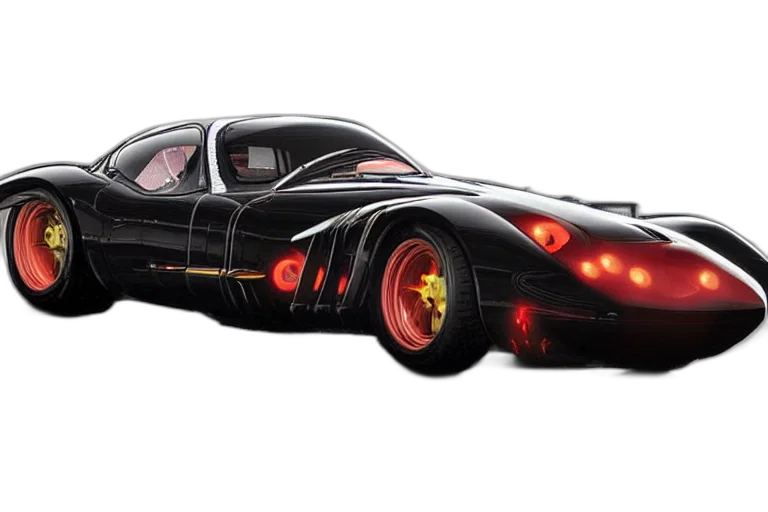 car, concept art, 3d render, photorealistic, comic book art, cyberpunk, ferrari, concept transparent PNG cut-out