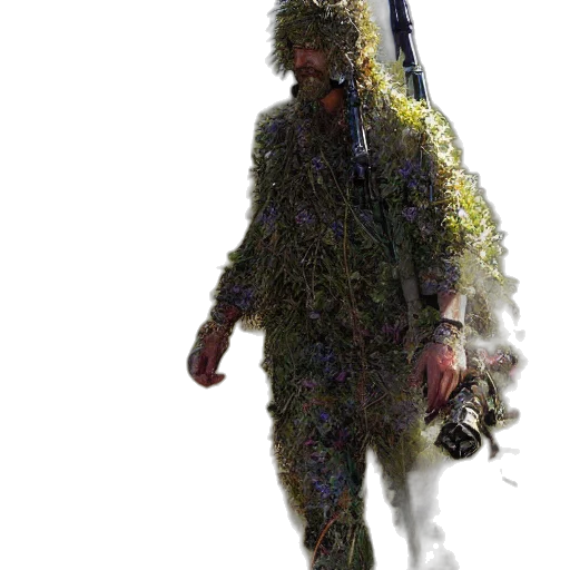 jacket, staff, weapon, creature transparent PNG cut-out