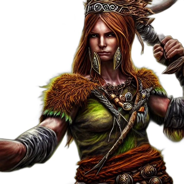 staff, fantasy art, concept art, photorealistic, 3d render, druid, warrior, earth transparent PNG cut-out