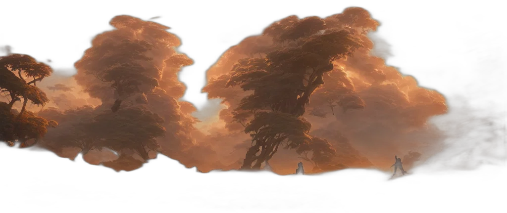 tree, hair, dragon, crown, concept art, fantasy art, photorealistic, 3d render transparent PNG cut-out