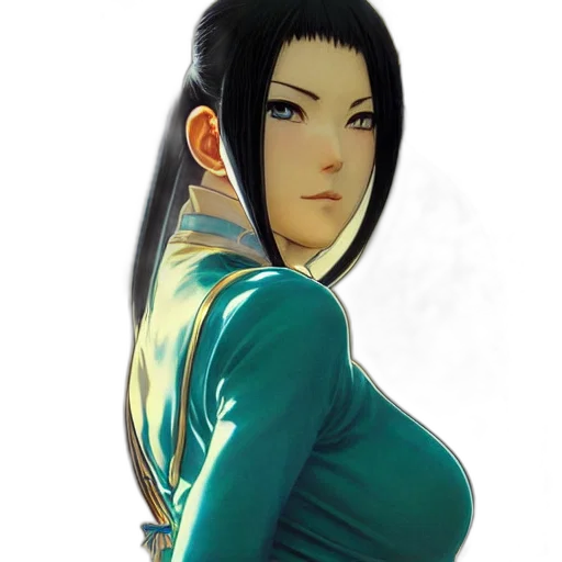 dress, face, jacket, staff transparent PNG cut-out