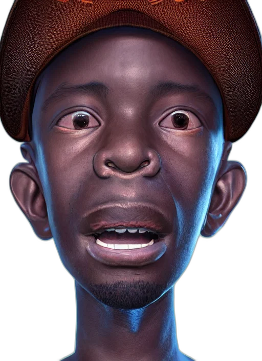 face, mask, robot, hat, 3d render, photorealistic, concept art, cartoon transparent PNG cut-out
