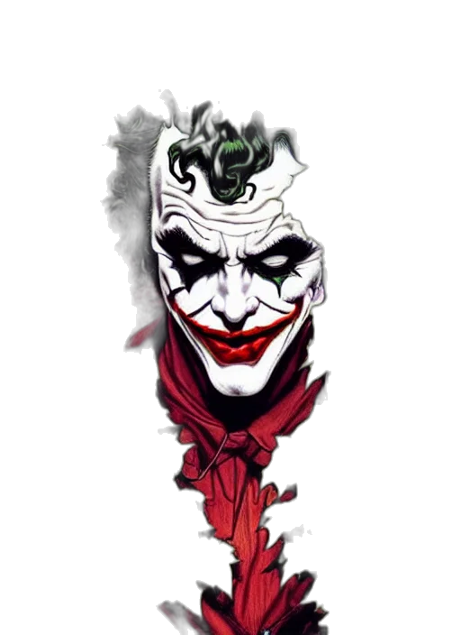 mask, face, comic book art, concept art, pixel art, cartoon, joker, caught transparent PNG cut-out