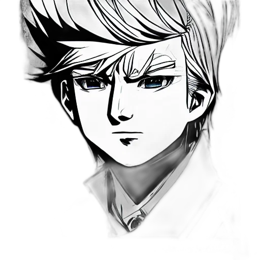 face, staff, mask, hair, cartoon, anime, comic book art, photorealistic transparent PNG cut-out