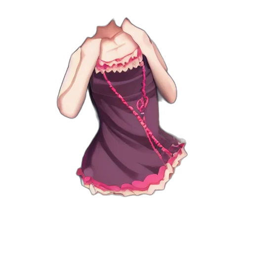 dress, hat, mask, staff, pixel art, anime, concept art, 3d render transparent PNG cut-out