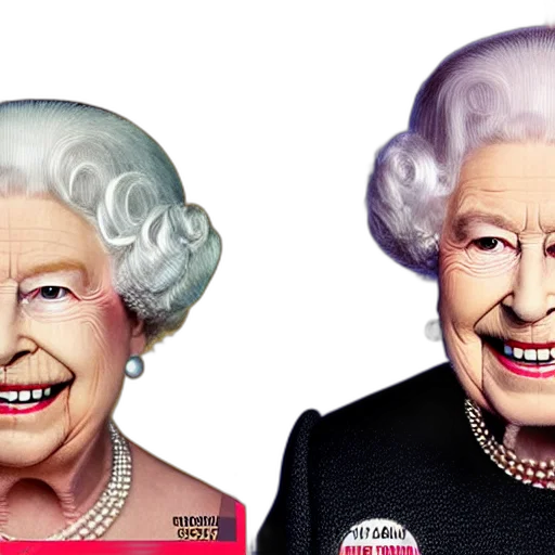 crown, photorealistic, queen, england, toothbrush, mustache, magazine, cover transparent PNG cut-out