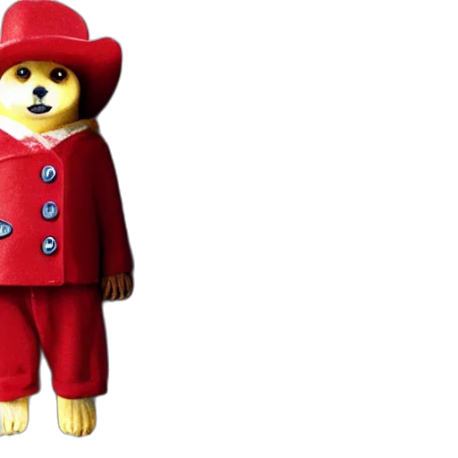 3d render, paddington, bear, living transparent PNG cut-out