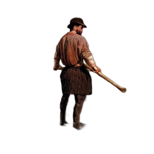 staff, weapon, sword, jacket, concept art, fantasy art, 3d render, pixel art transparent PNG cut-out