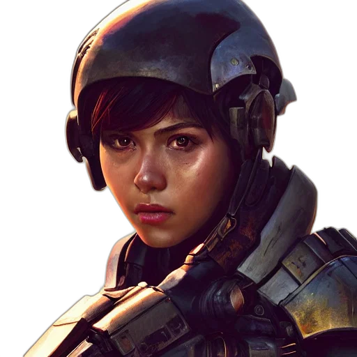 face, robot, weapon, concept art transparent PNG cut-out