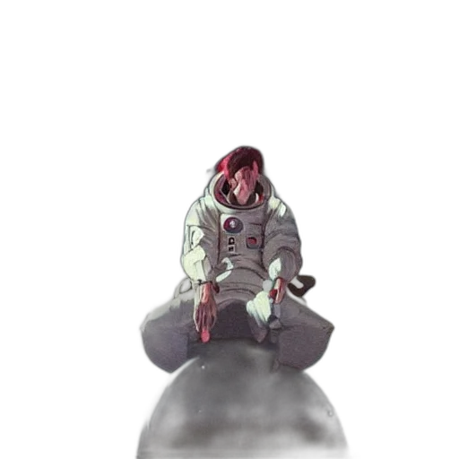 robot, jacket, creature, staff transparent PNG cut-out
