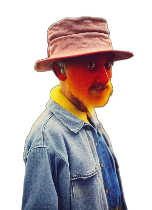 hat, mask, jacket, face, photorealistic, concept art, oil painting, watercolor transparent PNG cut-out