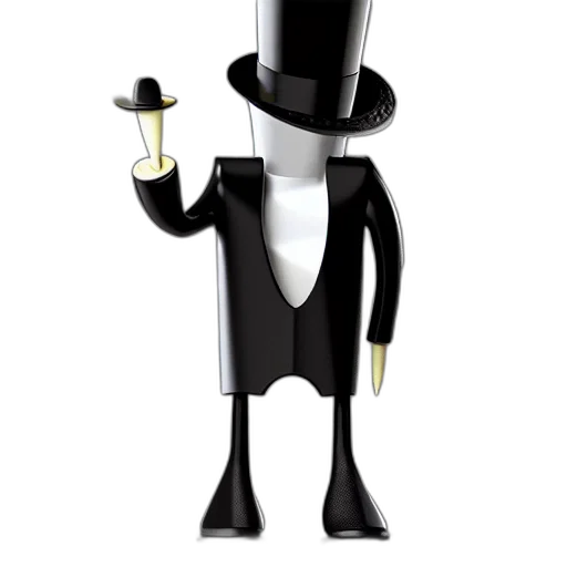 staff, hat, robot, jewelry, 3d render, cartoon, concept art, pixel art transparent PNG cut-out