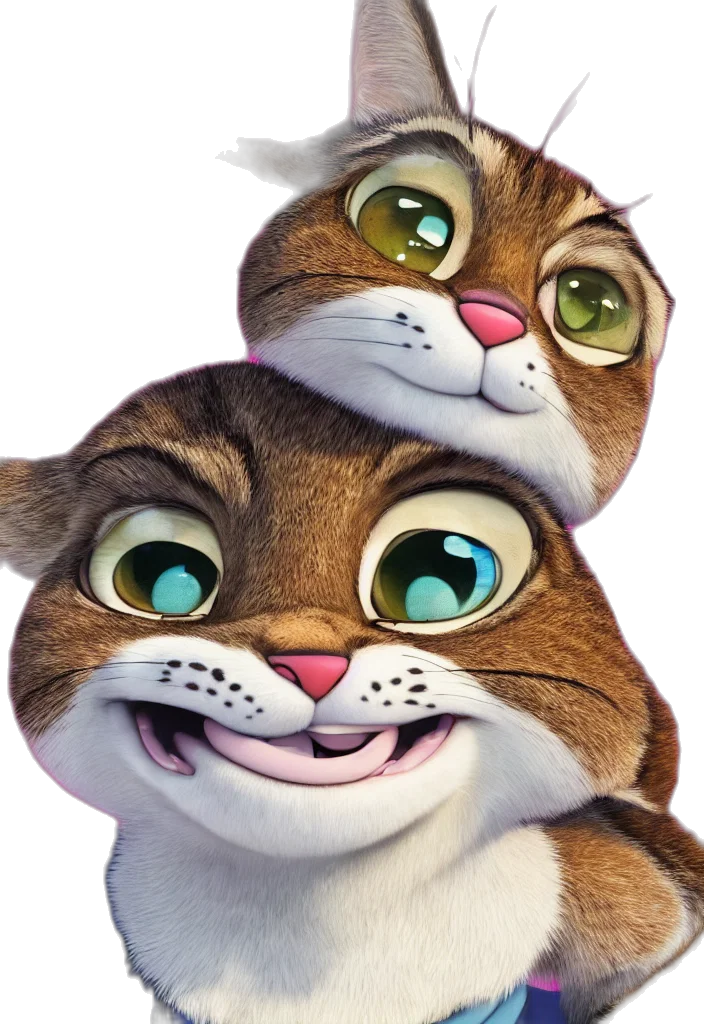 animal, face, staff, 3d render transparent PNG cut-out