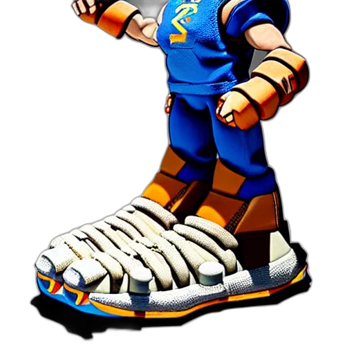 shoes, robot, 3d render, pixel art transparent PNG cut-out