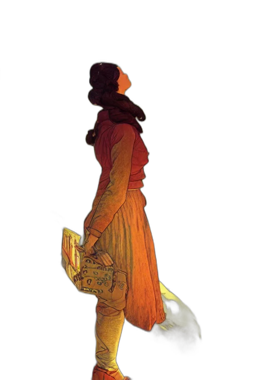 dress, staff, crown, sword transparent PNG cut-out