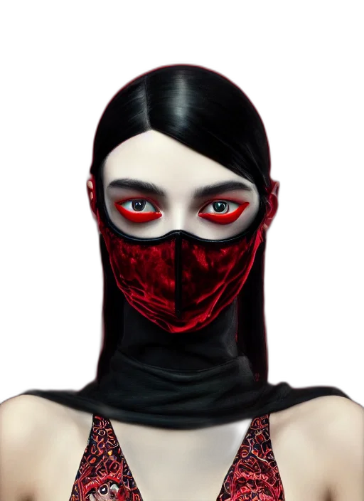 mask, face, cyberpunk, concept art transparent PNG cut-out