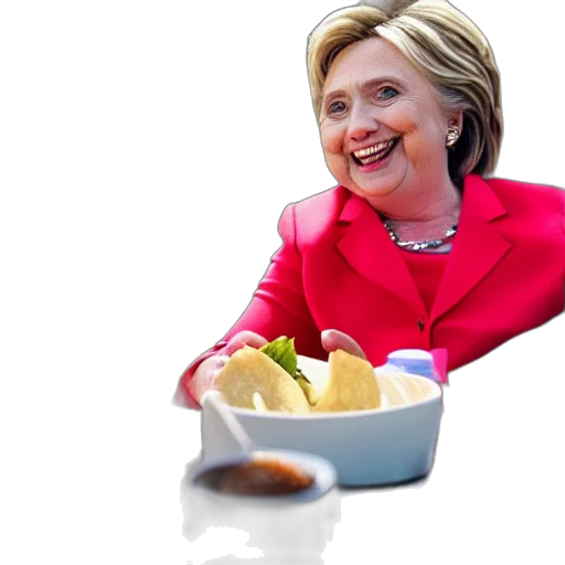 food, hillary, clinton, eating transparent PNG cut-out